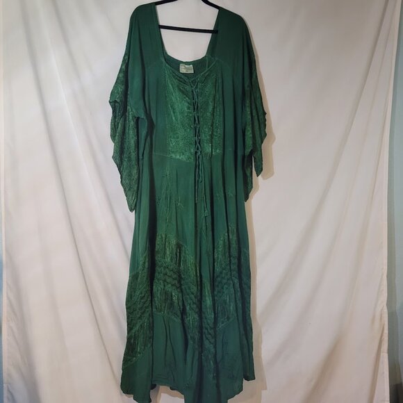 Holy Clothing Green Renaissance Dress Size 5x Plus - Picture 1 of 11